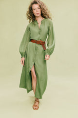 Cedar Green Button Down Granier Dress