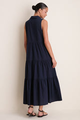 Navy Sleeveless Mabel Maxi Dress