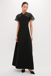 Black Crepe Annelise Dress