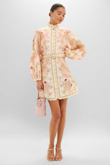 Wallpaper Floral Blush Daylight Mini Dress
