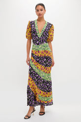 Honeysuckle Tricolor Placee Marlene Dress