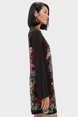 Multi Viktoria Print Long Sleeve Mini Dress