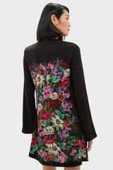 Multi Viktoria Print Long Sleeve Mini Dress