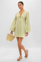 Faded Juniper Ombre Stripe Pia Mini Dress