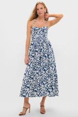 Dark Blue Johanna Midi Dress