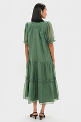 Green Chiffon Selena Maxi Dress