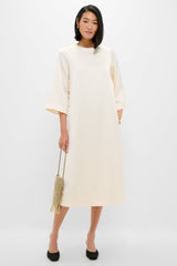 Winter White Side Button Jamie Dress