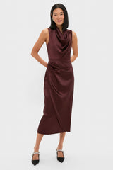 Chocolate Satin Sinclair Dress