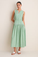 Green Stripe Charlotte Dress