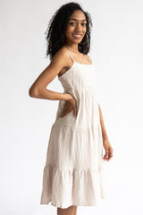 Tiered Gauze Midi Dress