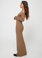 Maida Maxi Dress Light Brown