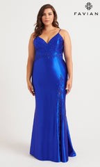 Faviana Long Plus-Size Formal Dress 9562