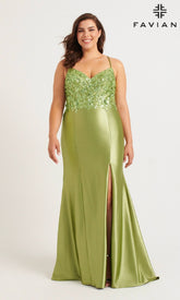 Faviana Long Plus-Size Formal Dress 9563