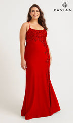 Faviana Long Plus-Size Formal Dress 9570