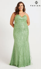 Faviana Long Plus-Size Formal Dress 9572