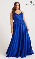 Faviana Long Plus-Size Formal Dress 9575