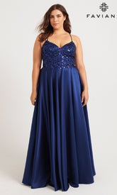 Faviana Long Plus-Size Formal Dress 9578