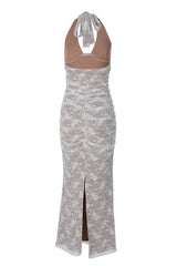 White Lace Mermaid Long Party Dress