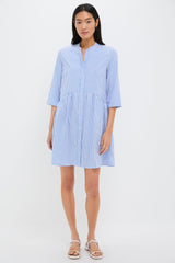 Blue Stripe Royal Shirt Dress