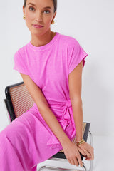 Fuchsia Vanina Cinched Waist Dress