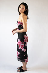 Pink Lillies Mesh Tube Midi Dress