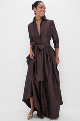 Chocolate Julip Belted Gown