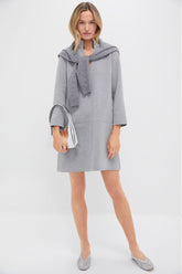 Gray Herringbone Clifton Dress