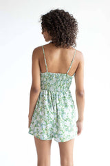Floral Tie Bust Romper