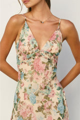 Delaney Floral Godet Maxi Dress