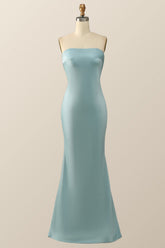 Strapless Jade Mermaid Long Dress