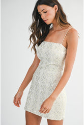 Eden Pearl Embellished Mini Bodycon - Ivory