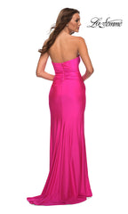La Femme Strapless Sweetheart Long Prom Dress