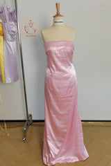Strapless Yellow A-line Long Party Dress