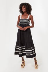 Black Ryleigh Ric Rac Sleeveless Dress