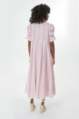 Pink Floral Venetia Midi Dress