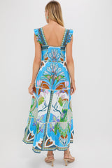 Blue Multicolor Sybill Dress