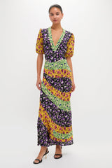 Honeysuckle Tricolor Placee Marlene Dress