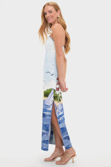 Nautical Print Ava Bustier Maxi Dress