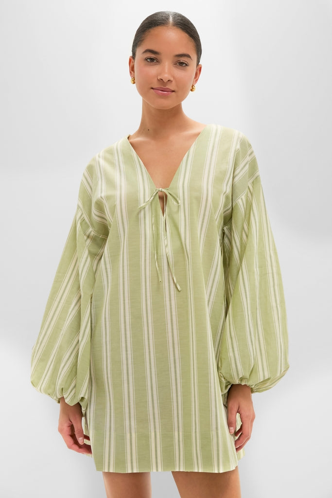 Faded Juniper Ombre Stripe Pia Mini Dress