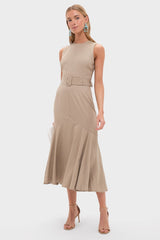 Khaki Autumn Midi Dress