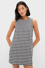 Black and White Gingham Mini Dress