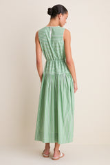 Green Stripe Charlotte Dress