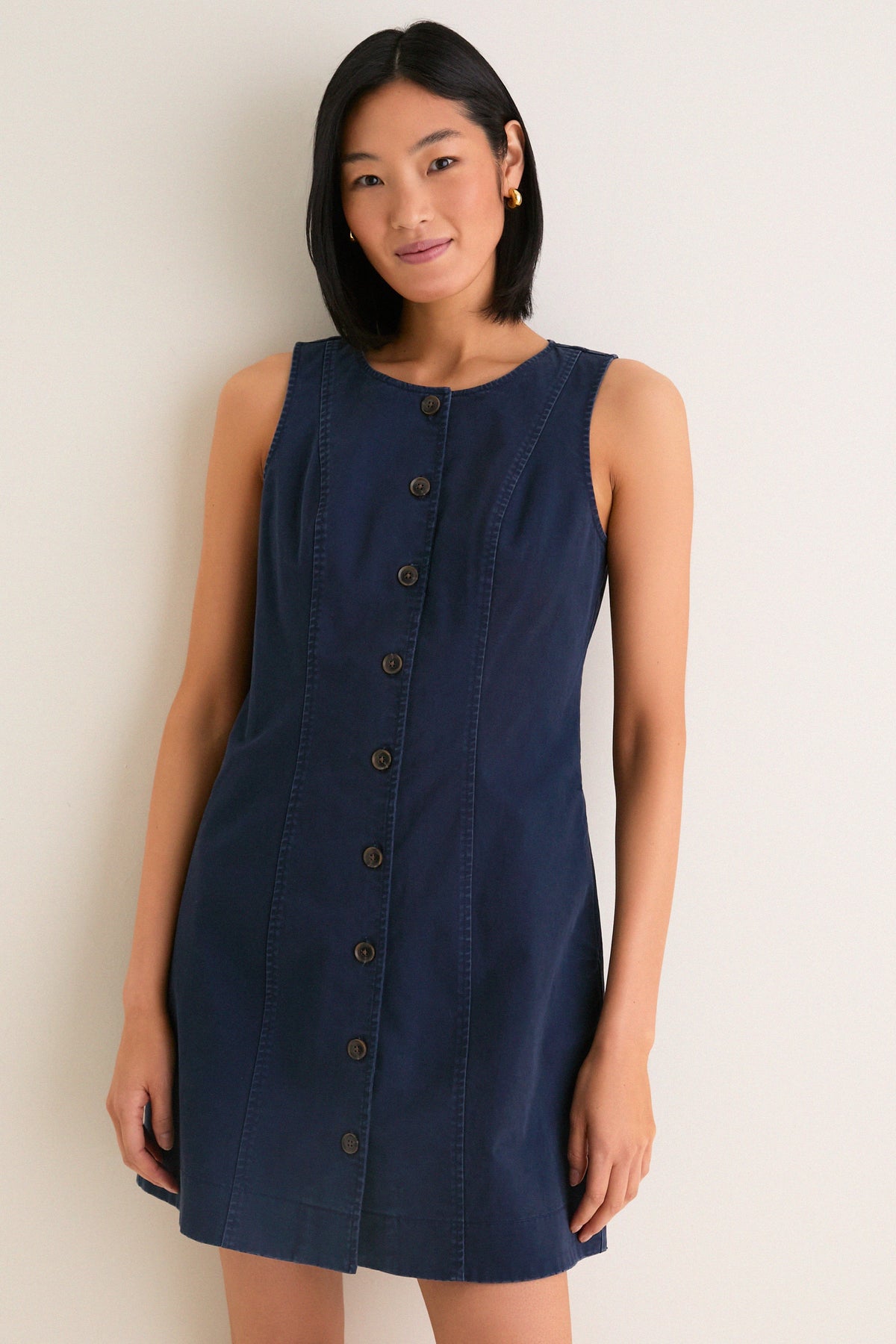 Navy Chino Rhoda Mini Dress