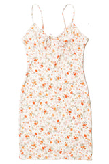 White Floral Milkmaid Cami Mini Dress