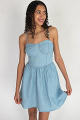 Denim Bustier Bodice Dress