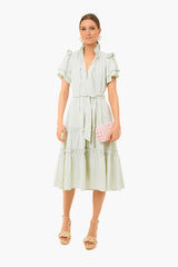 Pale Green Check Matthews Dress