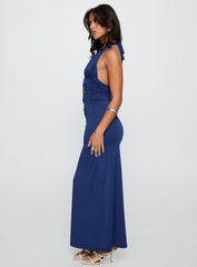 Labour Of Love Halter Maxi Dress Cobalt