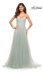 Lace-Up Back Long Prom Ball Gown by La Femme