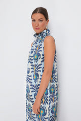 Ikat Blue Sundrop Dress