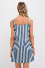 Lake Blue Stripe Cassie Dress